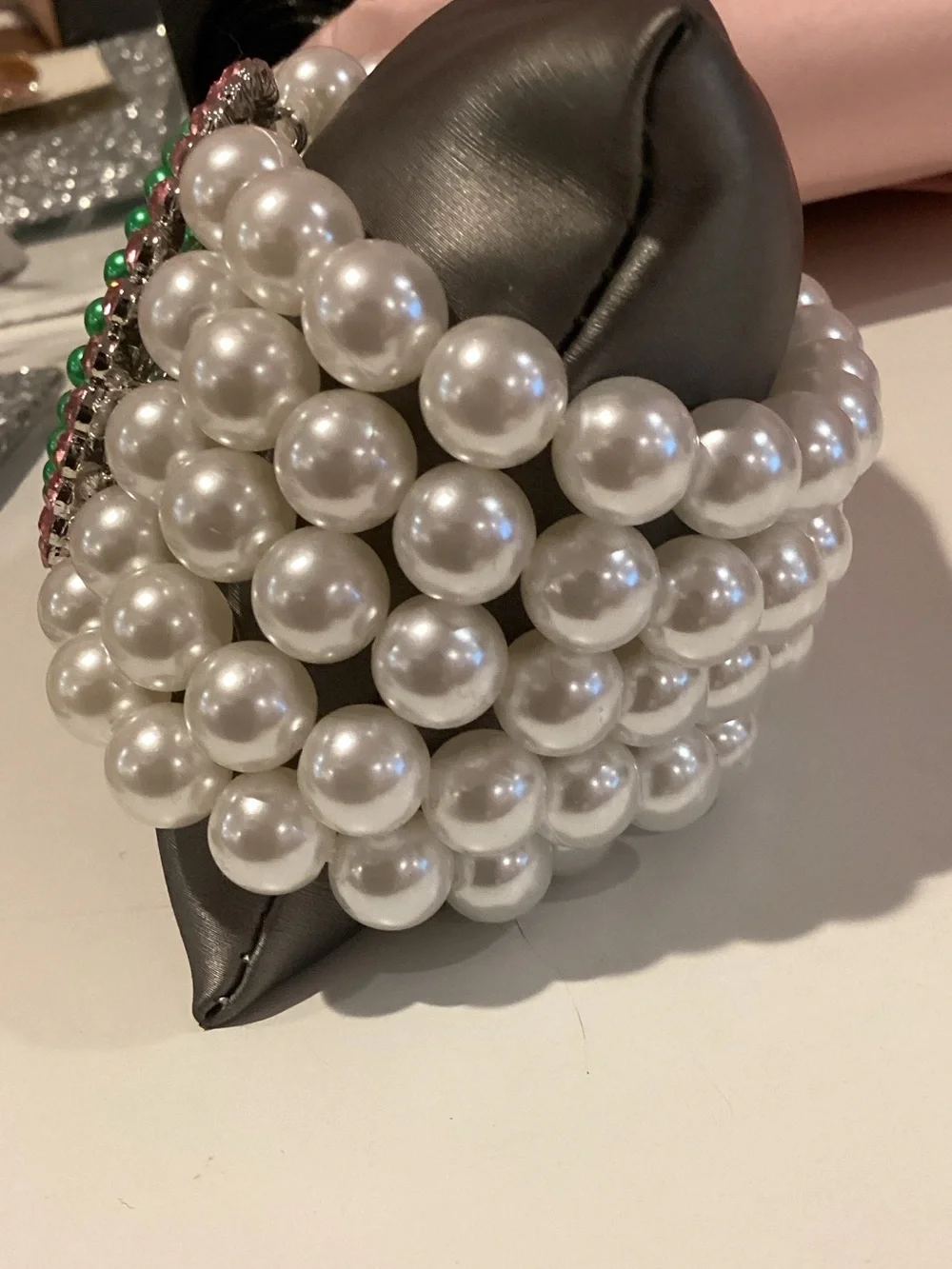 AKA Pink & Green Pearl Statement Bracelet